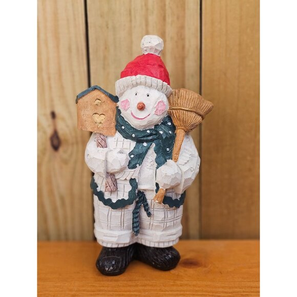 Carved-Style Snowman Figurine - Picture 1 of 8